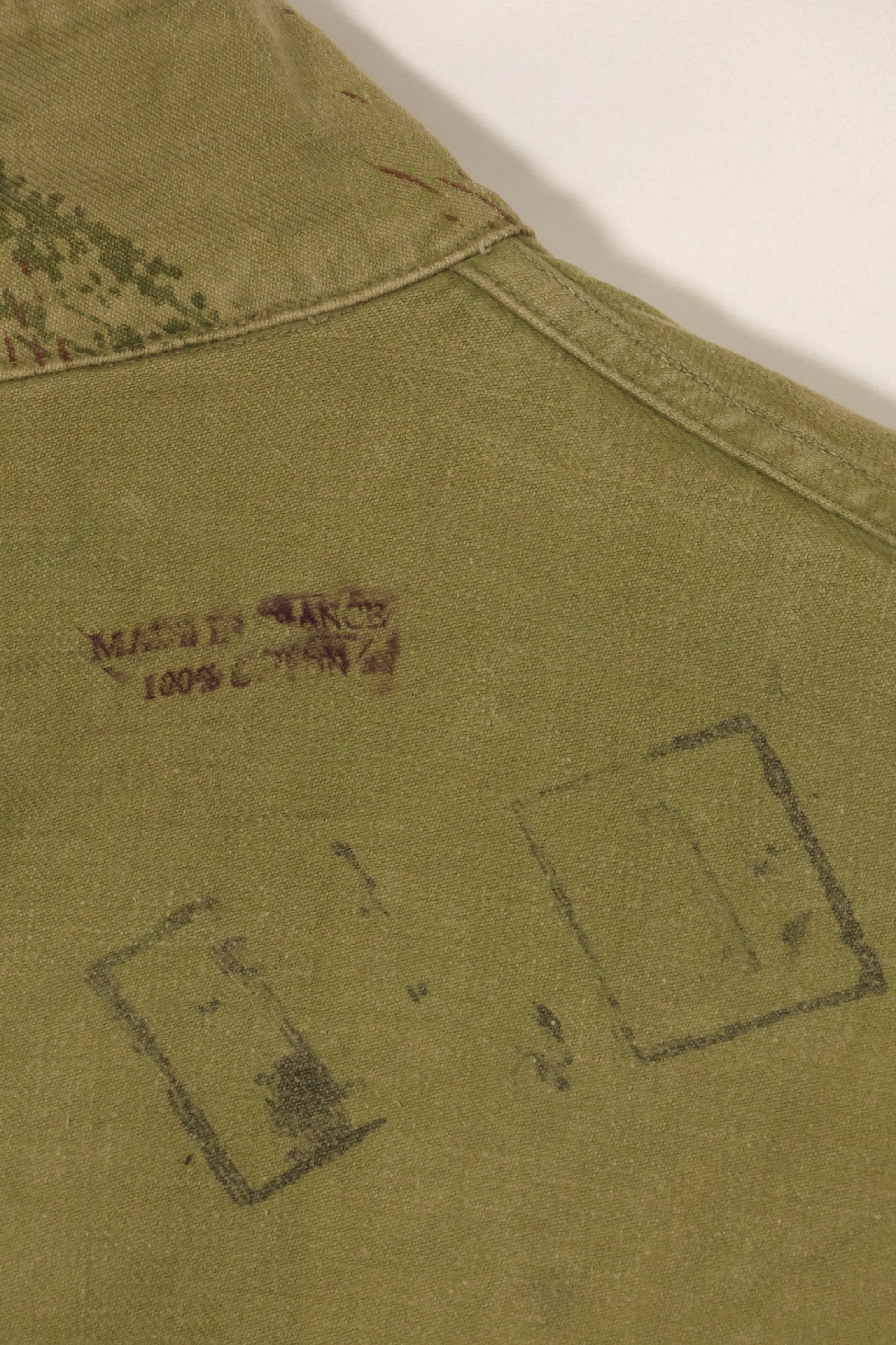 1950s French Army Lizard Camouflage TAP 47/53 Airborne Jacket with Israeli Stamp Used