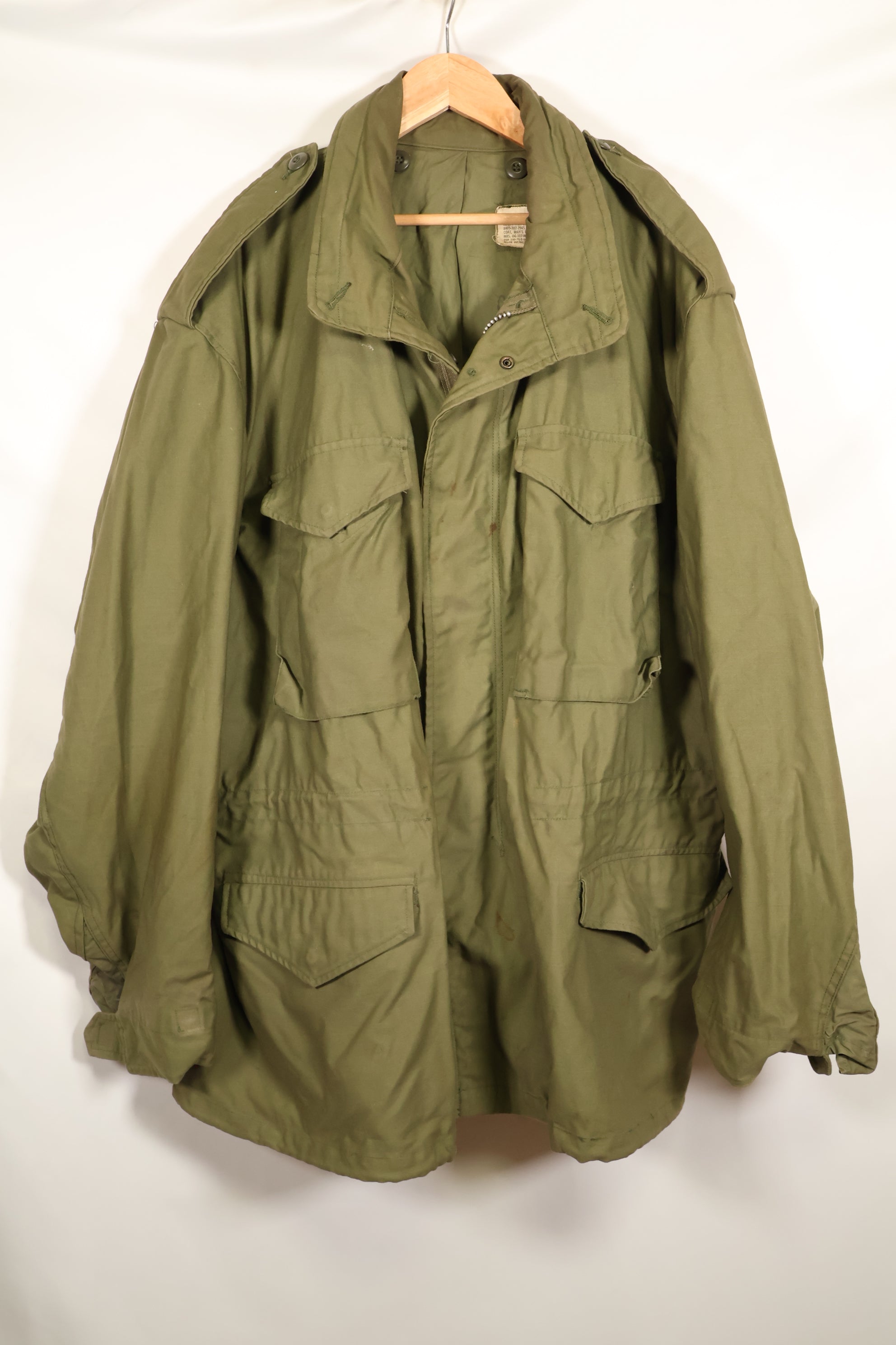 1970 Contract X-L-R 2nd Model U.S. Army M65 Field Jacket - Rare, Large Size - Used