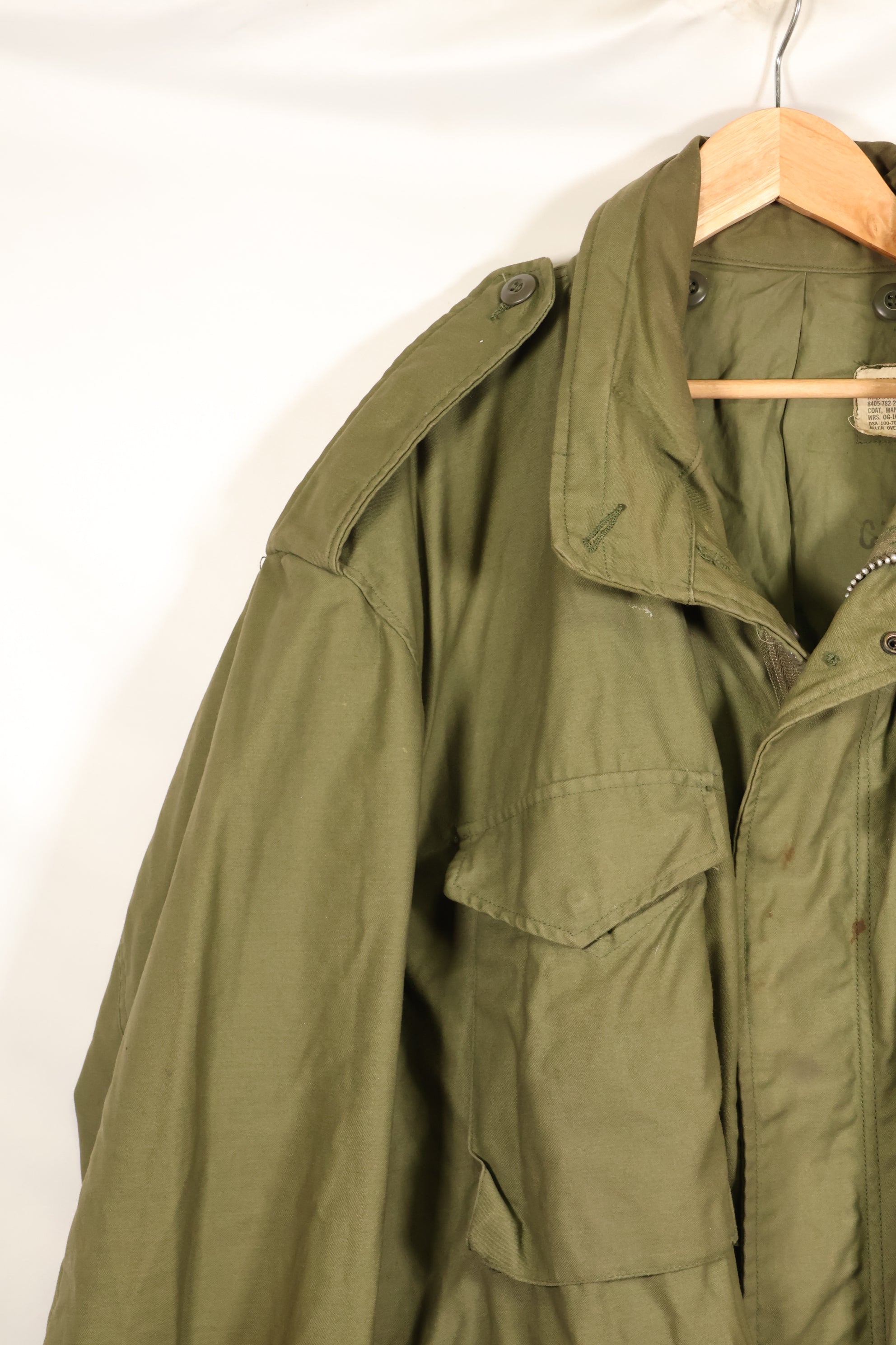 1970 Contract X-L-R 2nd Model U.S. Army M65 Field Jacket - Rare, Large Size - Used