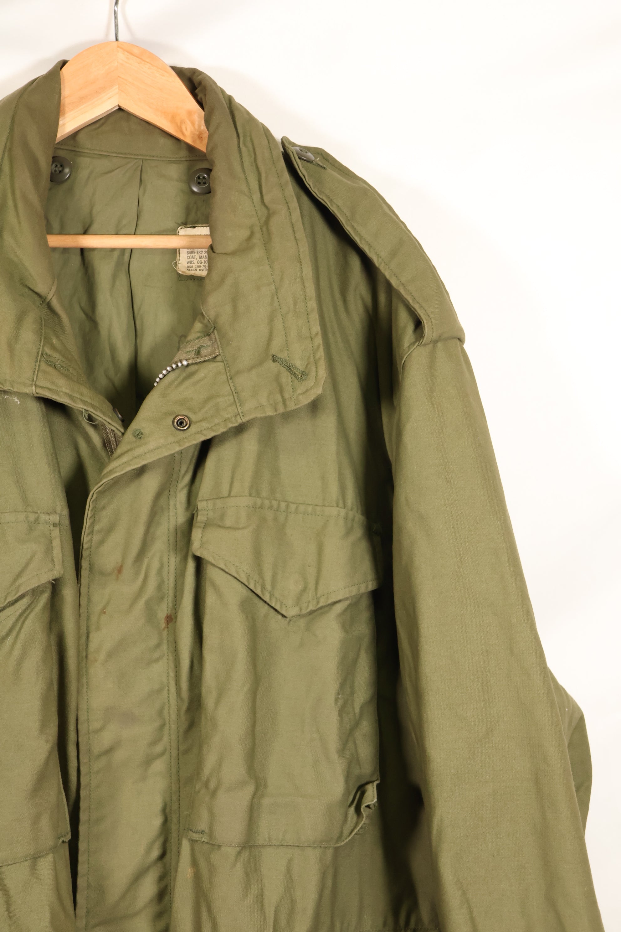 1970 Contract X-L-R 2nd Model U.S. Army M65 Field Jacket - Rare, Large Size - Used