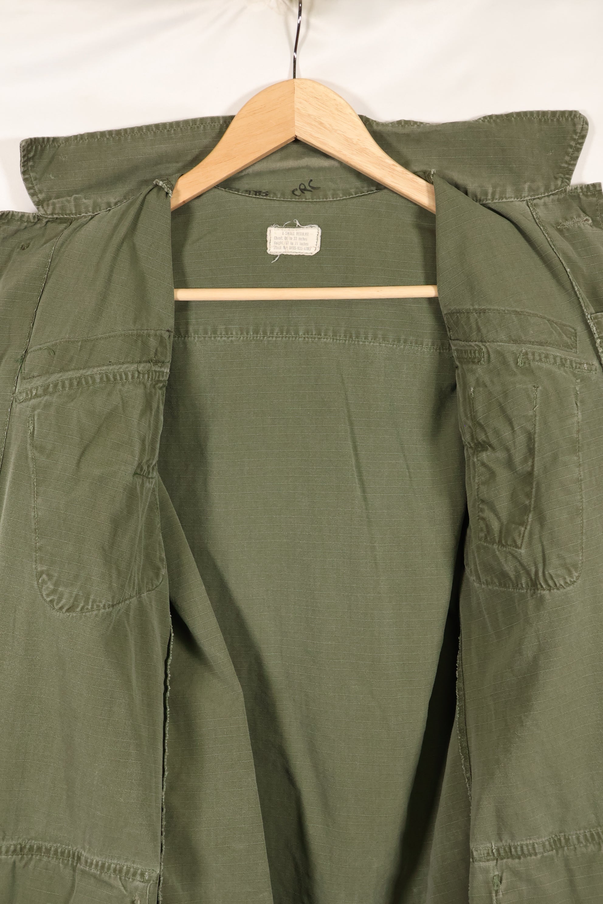 1968 Contract X-SMALL-REGULAR 4th Model Jungle Fatigue Jacket Used Film Company Release