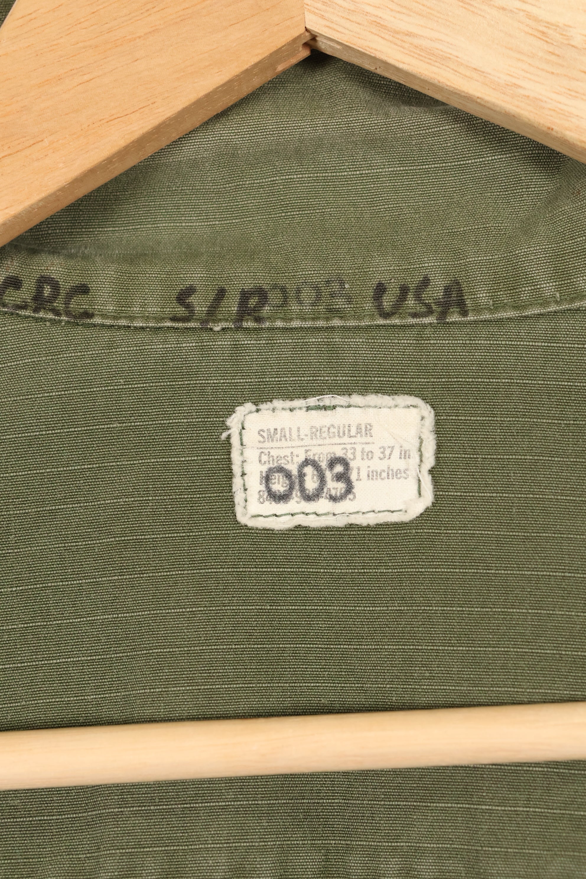 1970 Contract SMALL-REGULAR 4th Model Jungle Fatigue Jacket Used Film Company Release
