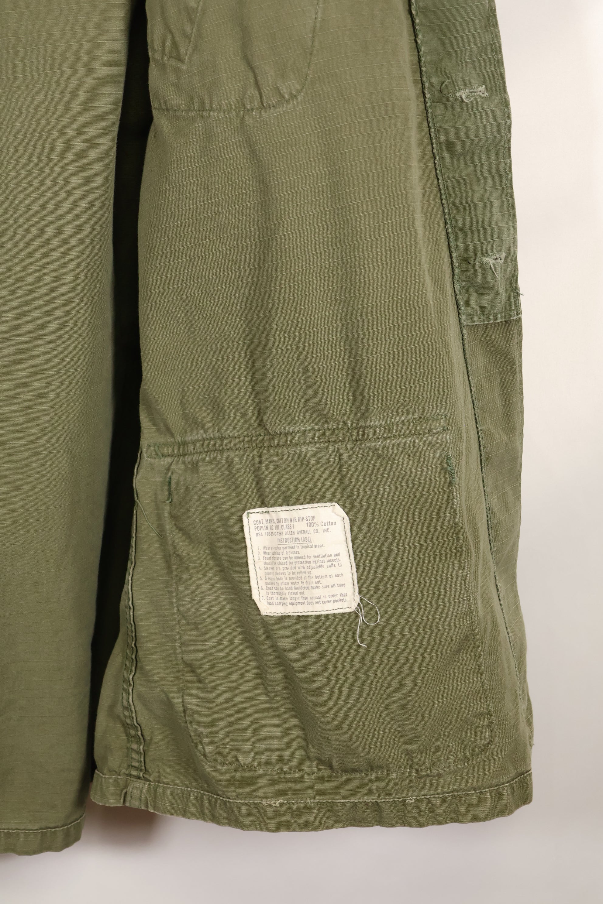 1969 Contract SMALL-REGULAR 4th Model Jungle Fatigue Jacket Used Film Company Release B