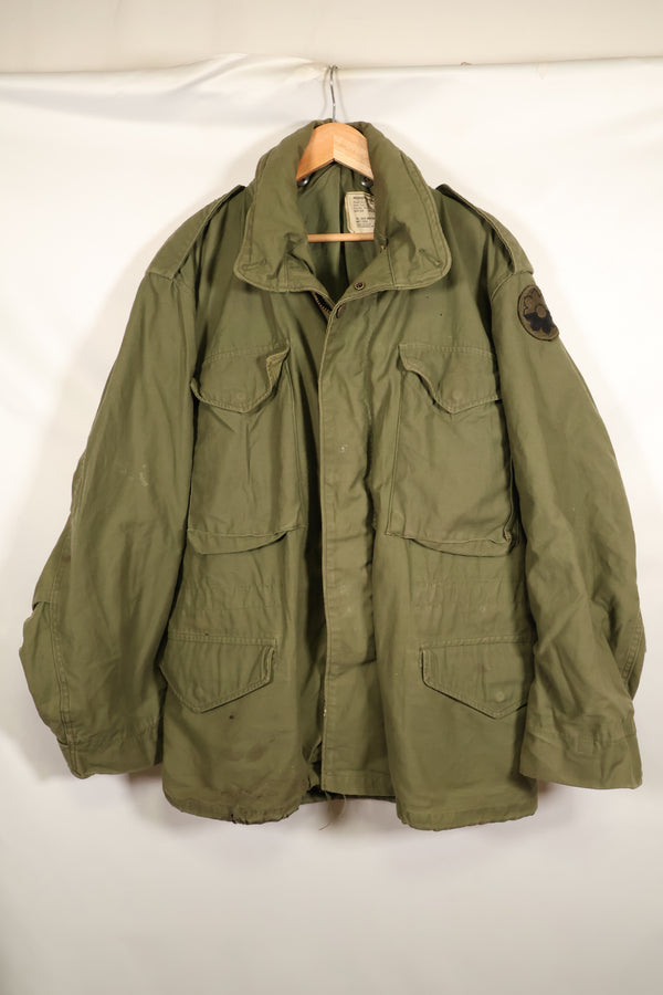 1974 Contract M-S M65 Field Jacket, 3rd Model, Used, Faded, With Patches
