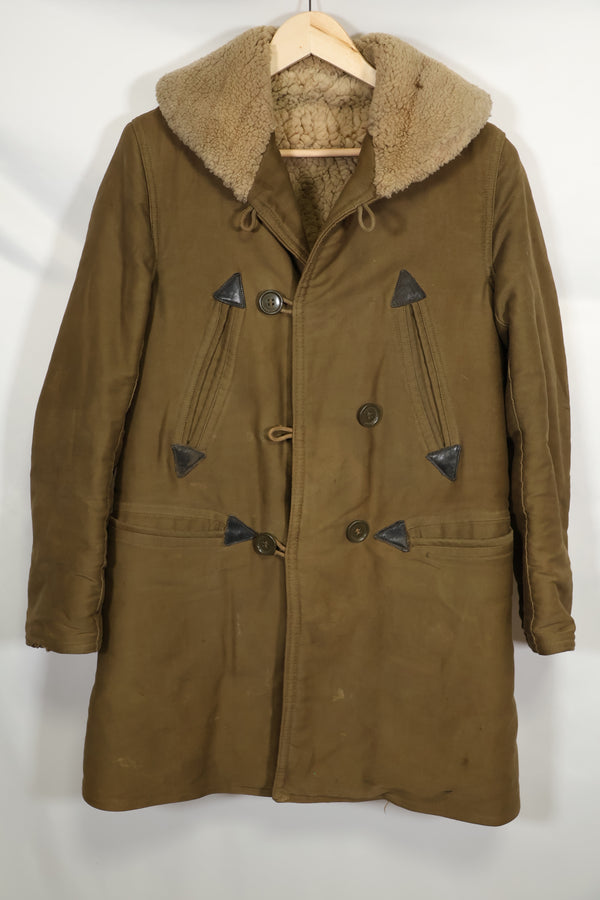 1930's-40's U.S. Army Mackinaw Coat, heavy coat, used, missing buttons.