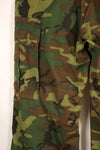 1969 Contract, S-R, Virtually Unused, ERDL Green Leaf Camo Fatigue Pants, Zipper Damaged