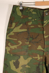 Late 1960s; Estimated size 36–38; ERDL Green Leaf Camo; OG-107 pant cut; utility pants; used