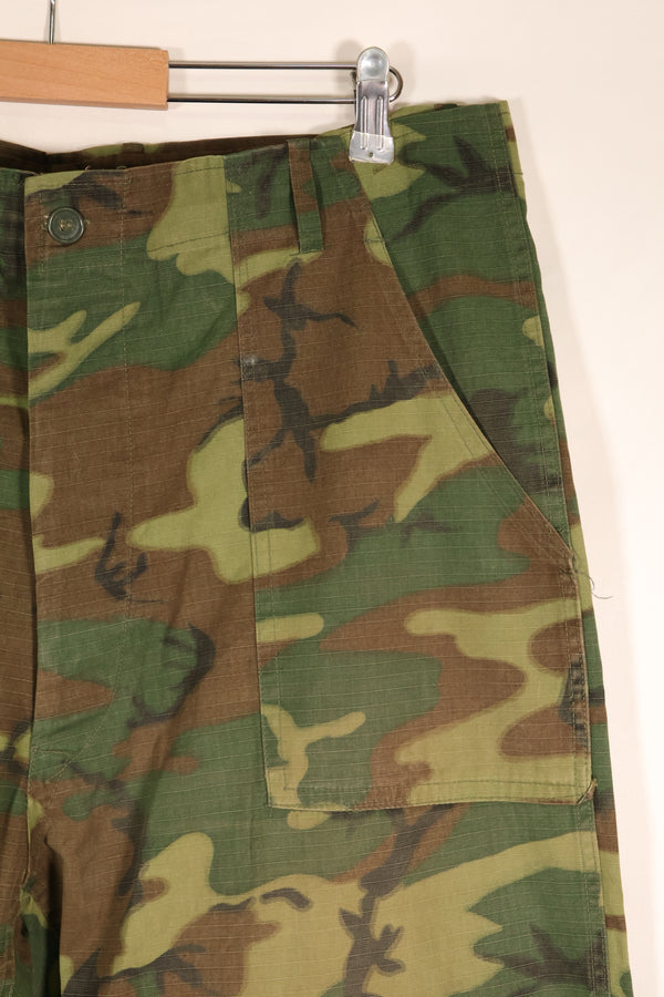 Late 1960s; Estimated size 36–38; ERDL Green Leaf Camo; OG-107 pant cut; utility pants; used