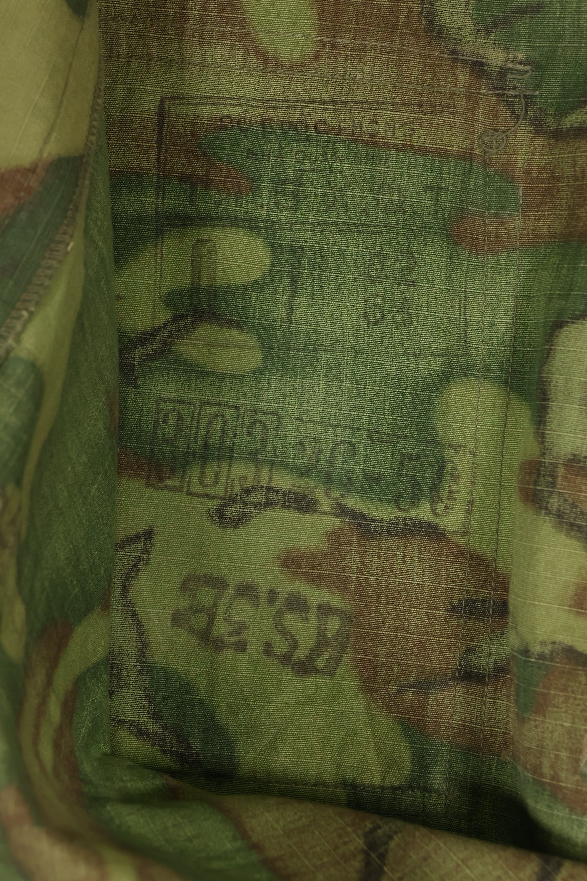 Late 1960s; Estimated size 36–38; ERDL Green Leaf Camo; OG-107 pant cut; utility pants; used