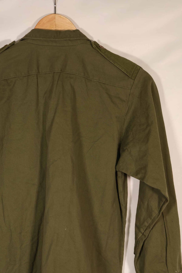 Real 1970 New Zealand Army OD Fatigue Shirt Size 1 Used