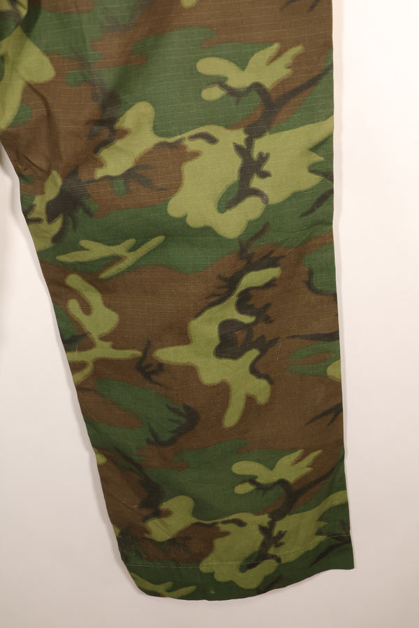 Late 1960s; Estimated size 36–38; ERDL Green Leaf Camo; OG-107 pant cut; utility pants; used