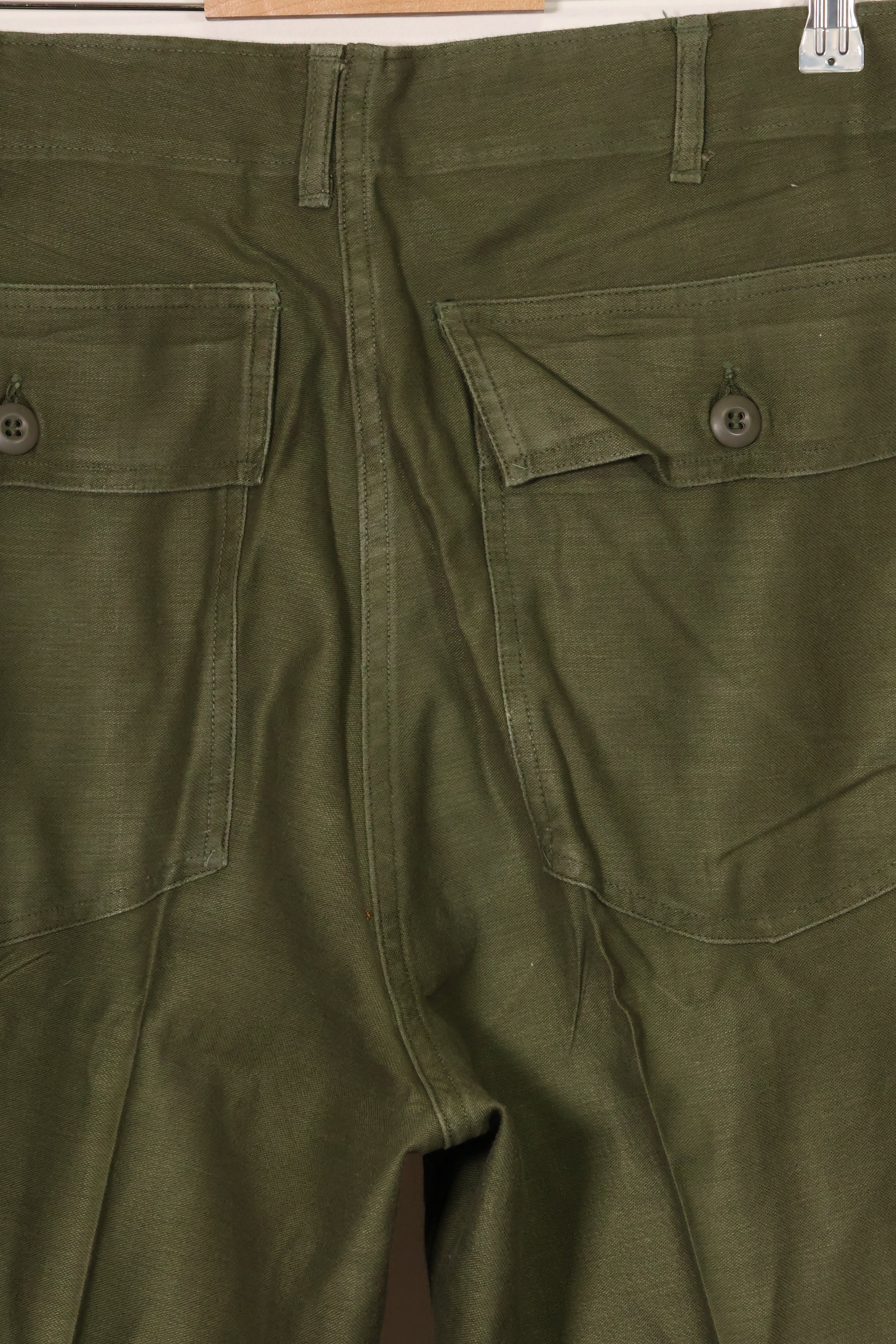 1960s lot OG-107 baker pants with modified cargo pockets, ex-special forces personnel, used F