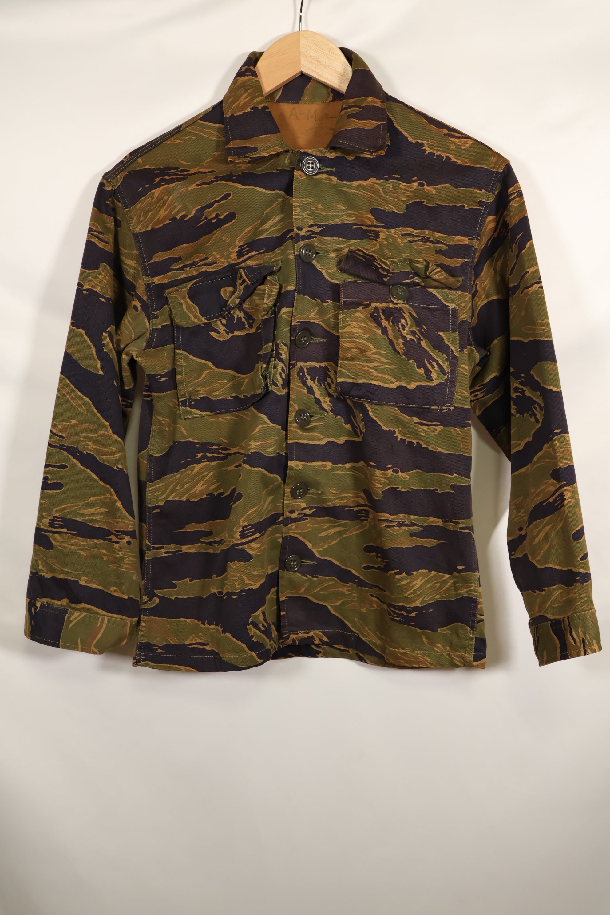 Real A-M Tiger Stripe Shirt Gold Tiger Derivative Pattern in good condition