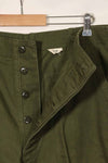 Early 1960s lot OG-107 Utility Pants Baker Pants LARGE Used