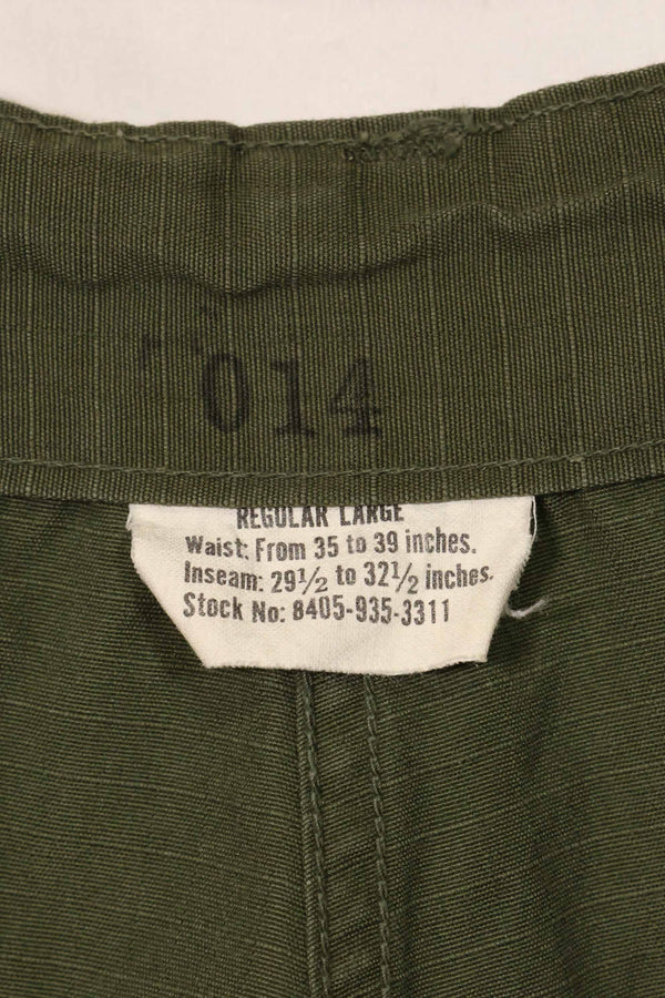 Contract year unknown 4th Model Ripstop Jungle Fatigue Pants L-R Used