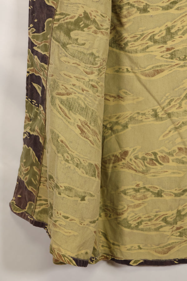 Real Late War Pattern US Size Tiger Stripe Shirt with Pocket Modification Used