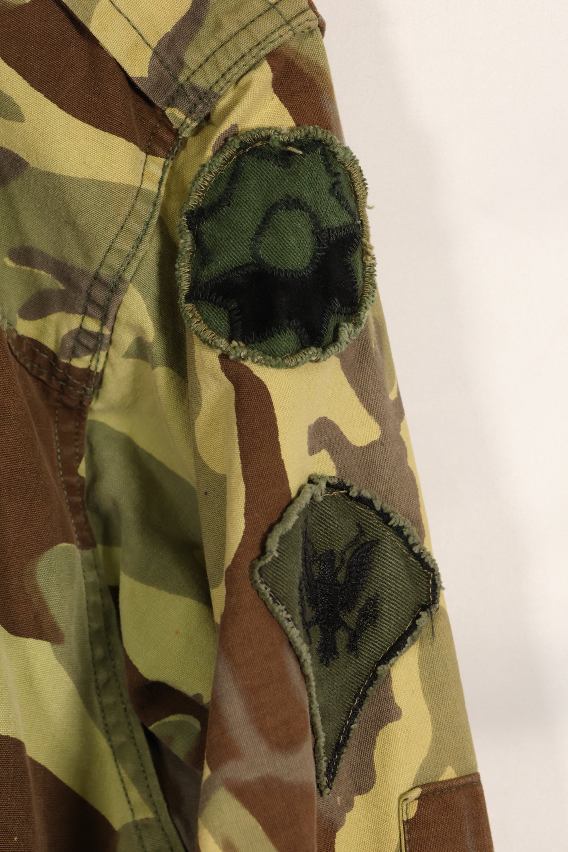 Estimated 1966 US Army Advisor 9th Infantry Division ERDL Leaf Camouflage, locally made, used.