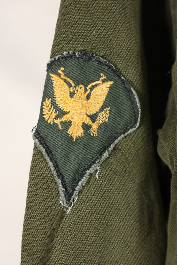 Early 1960s, 173rd Airborne Brigade, OG-107 Utility Shirt, Authentic Insignia, Used