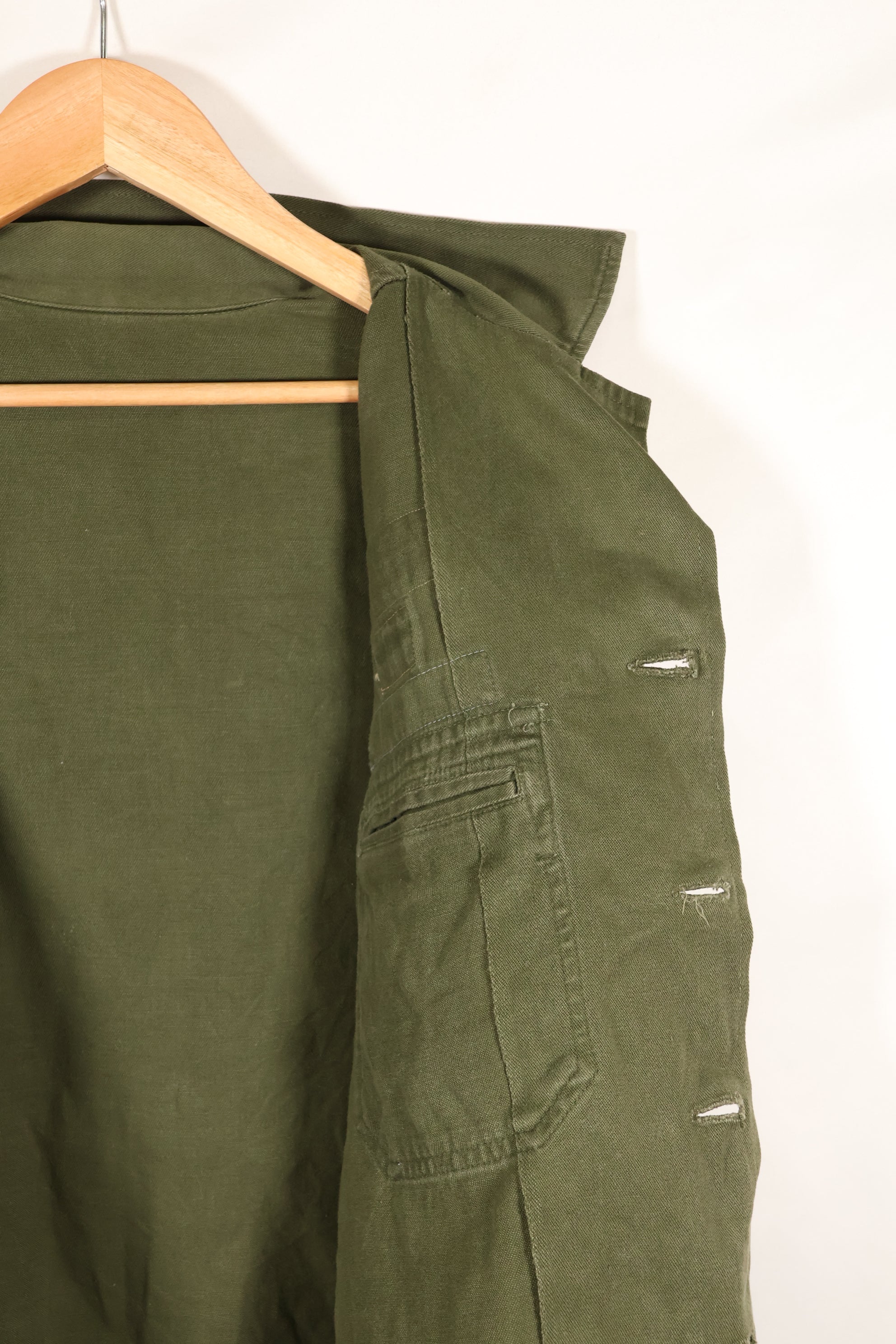 Early 1960s, 173rd Airborne Brigade, OG-107 Utility Shirt, Authentic Insignia, Used