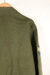 Early 1960s, 173rd Airborne Brigade, OG-107 Utility Shirt, Authentic Insignia, Used