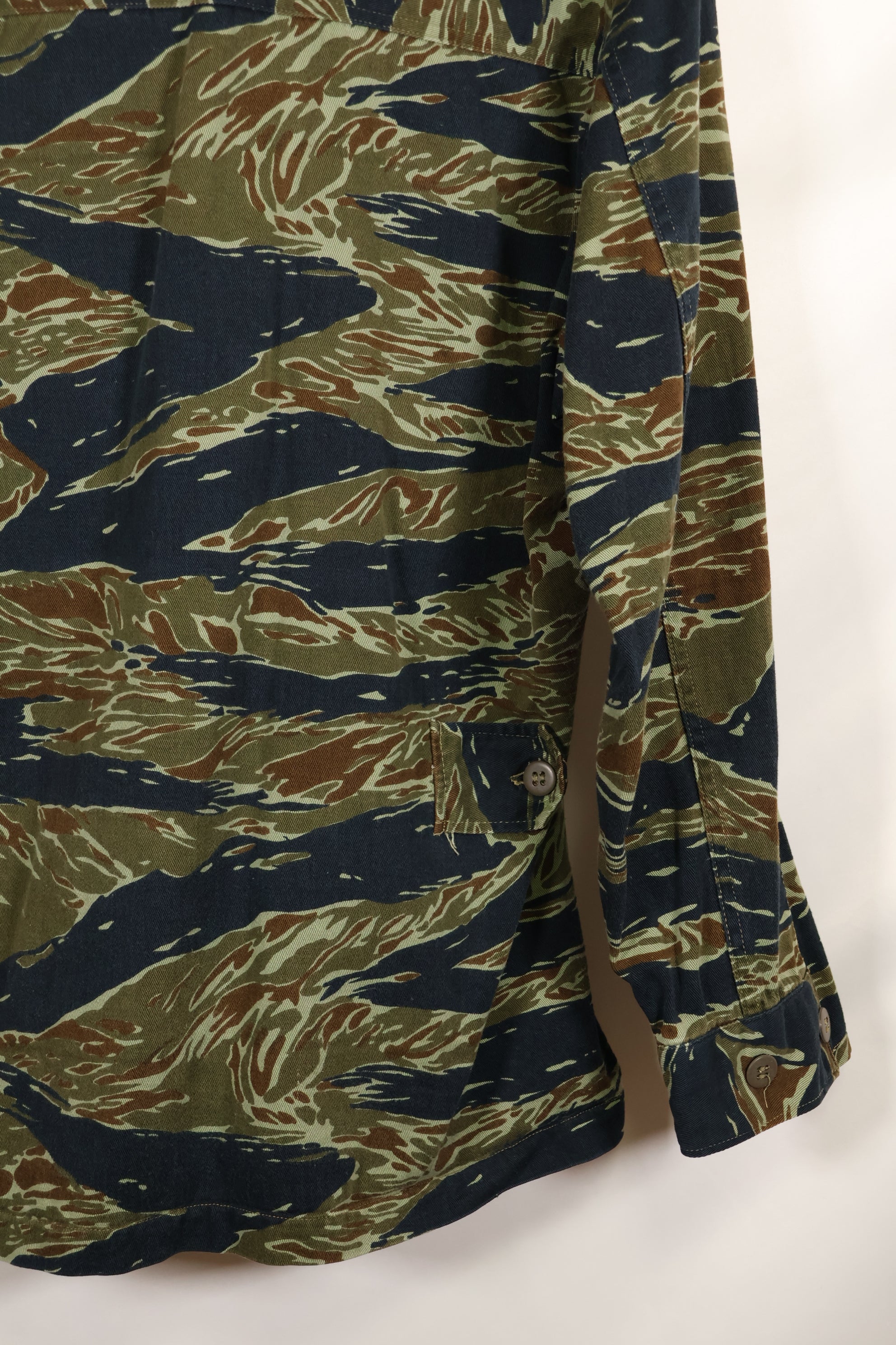 Estimated 1970s Silver Tiger Tiger Stripe Fatigue Jacket, used.