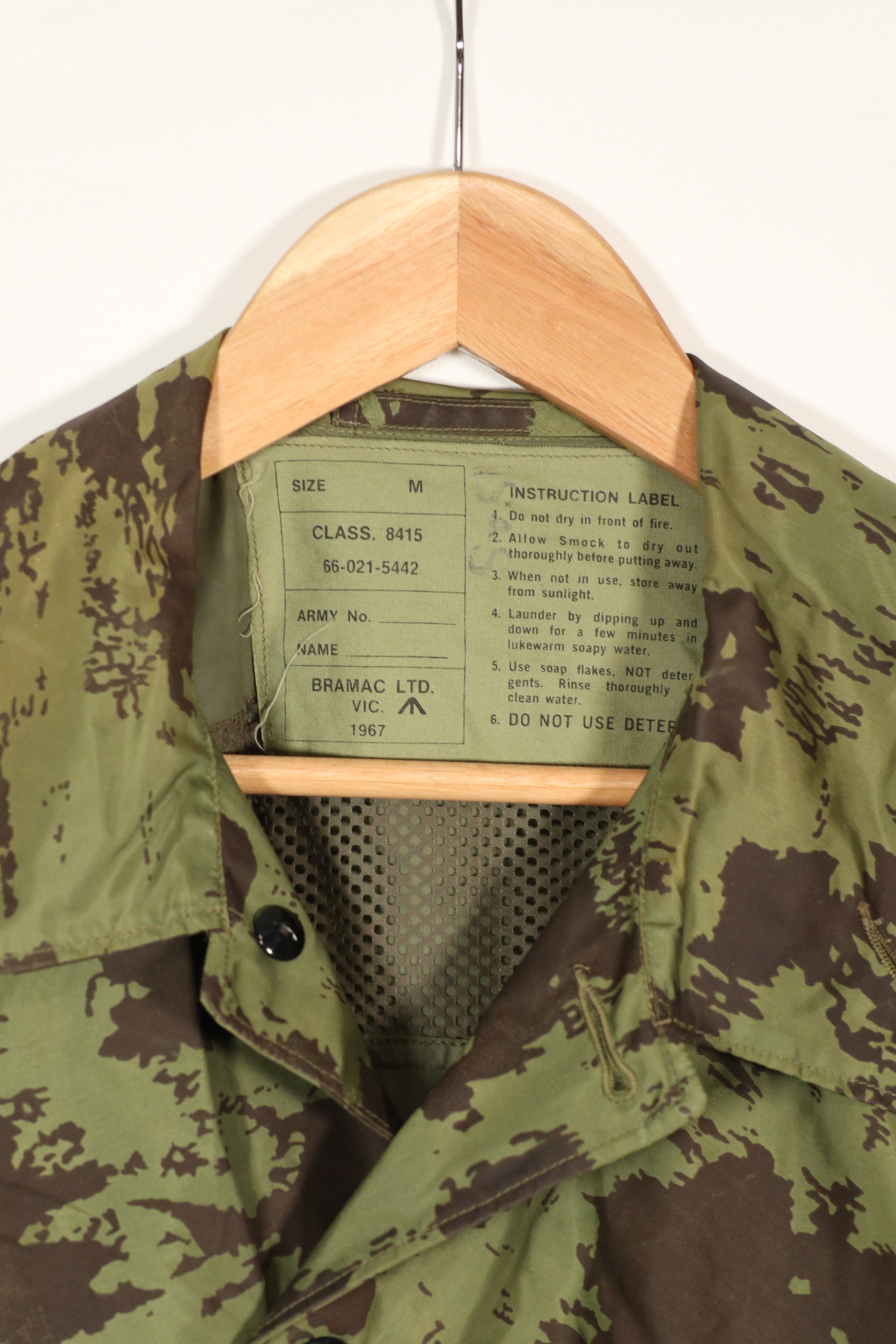 Real 1967 Australian Army raincoat, used, faded, used.