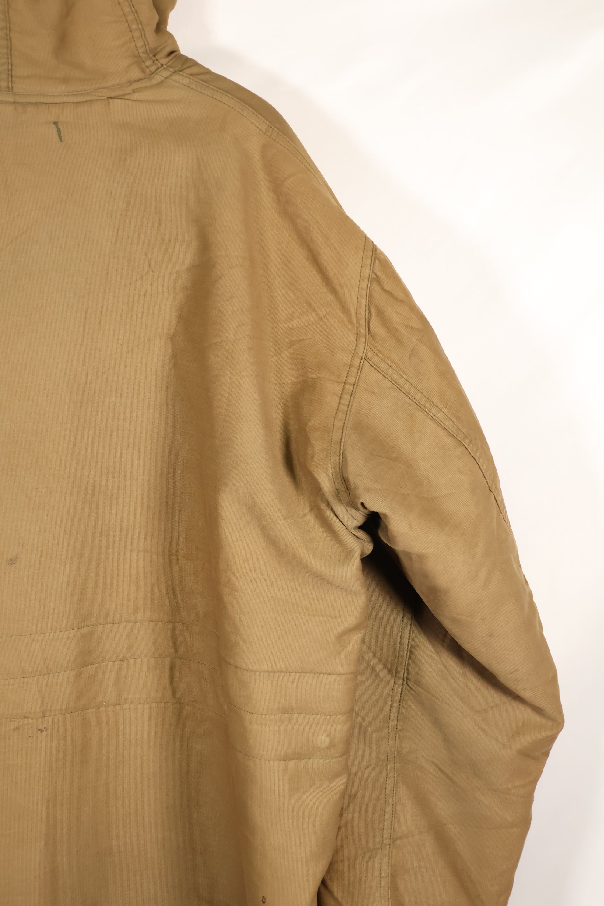 1940s, WWII, U.S. Navy, N-1 Deck Coat, Hooded Jacket, Faded, Stenciled, Used