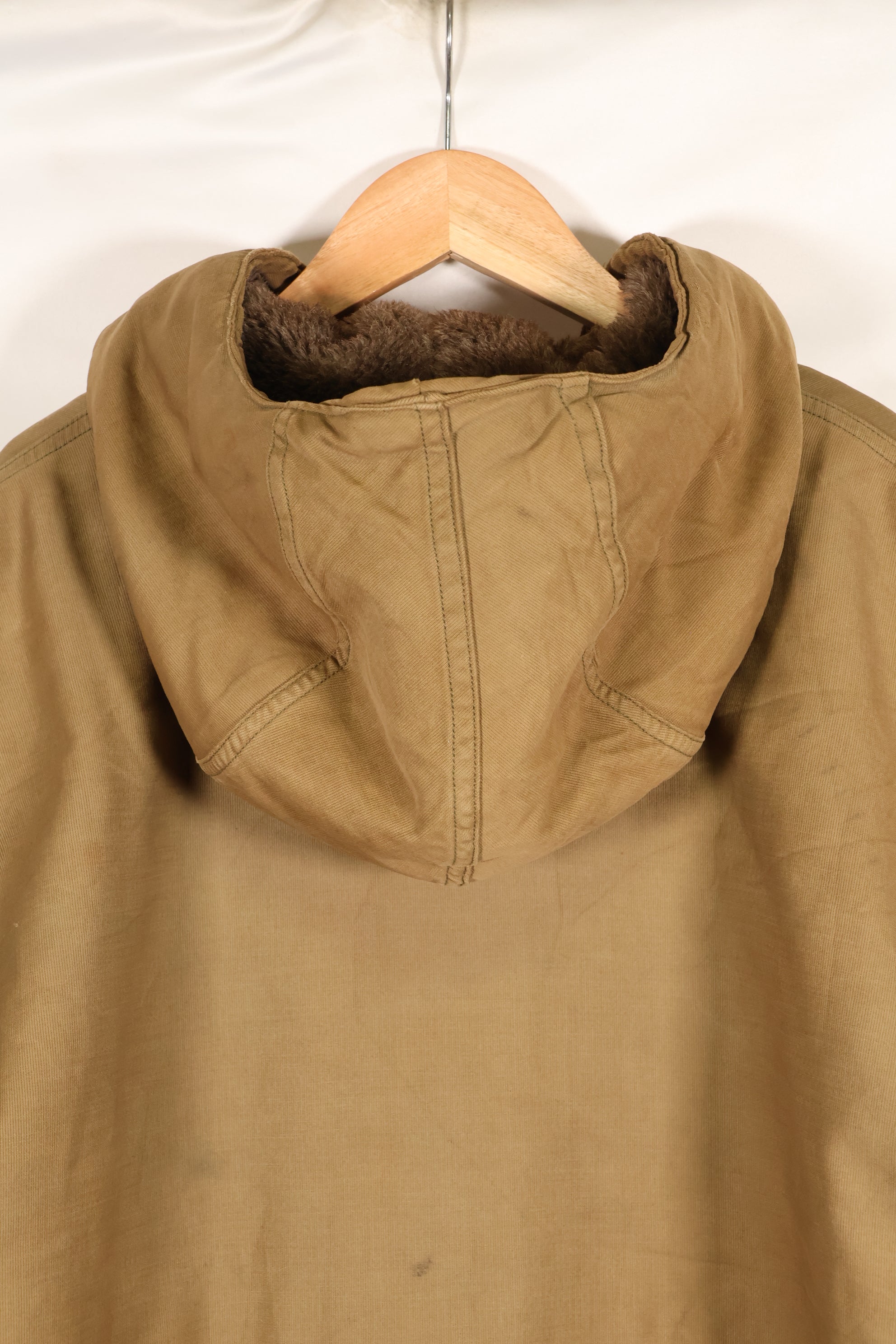 1940s, WWII, U.S. Navy, N-1 Deck Coat, Hooded Jacket, Faded, Stenciled, Used