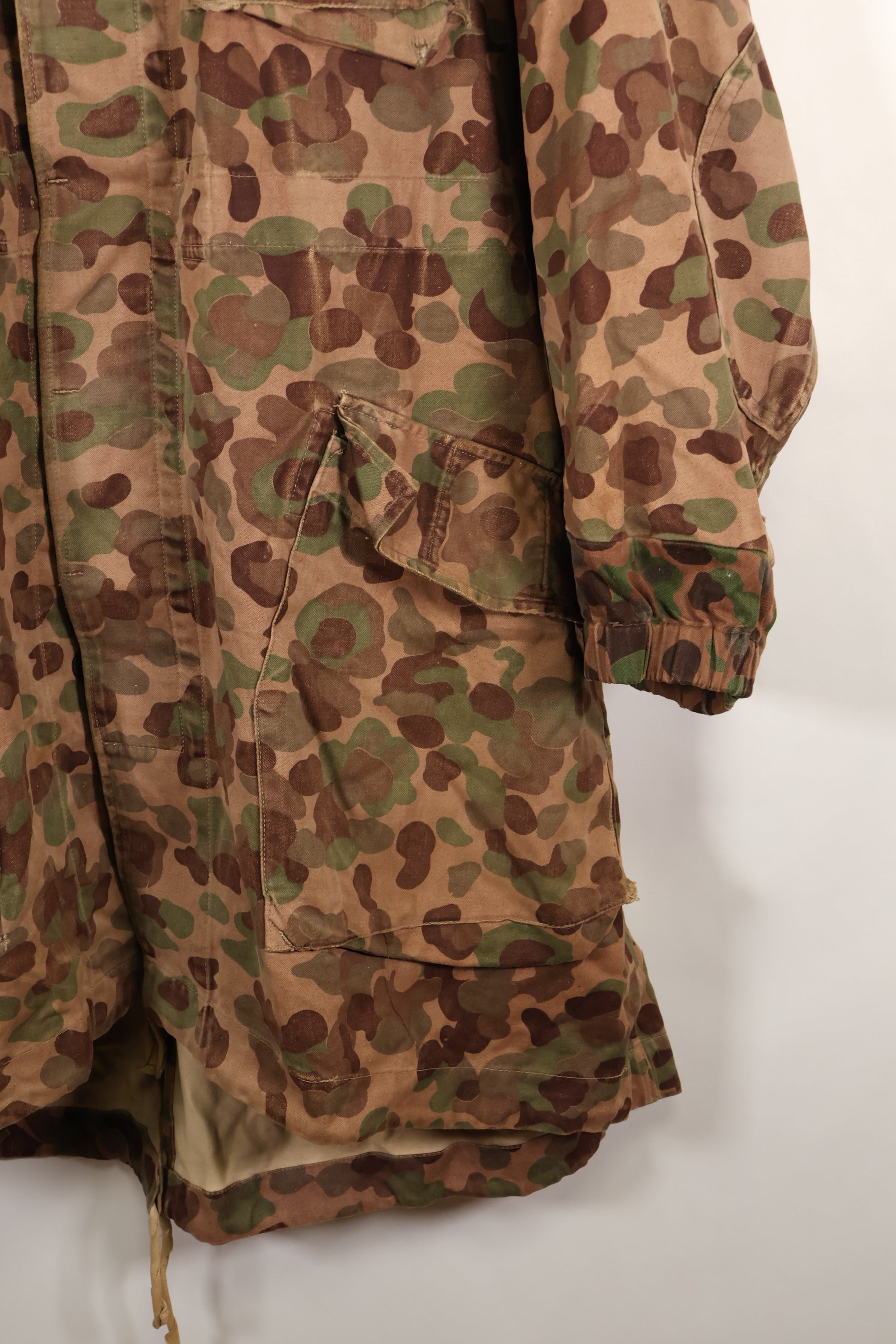 1960s–70s: M57 Austrian Army P-Pattern Camouflage Hoodie, Used, Size B