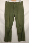 1967 Contract 3rd Model Non Ripstop Jungle Fatigue Pants L-L Used B