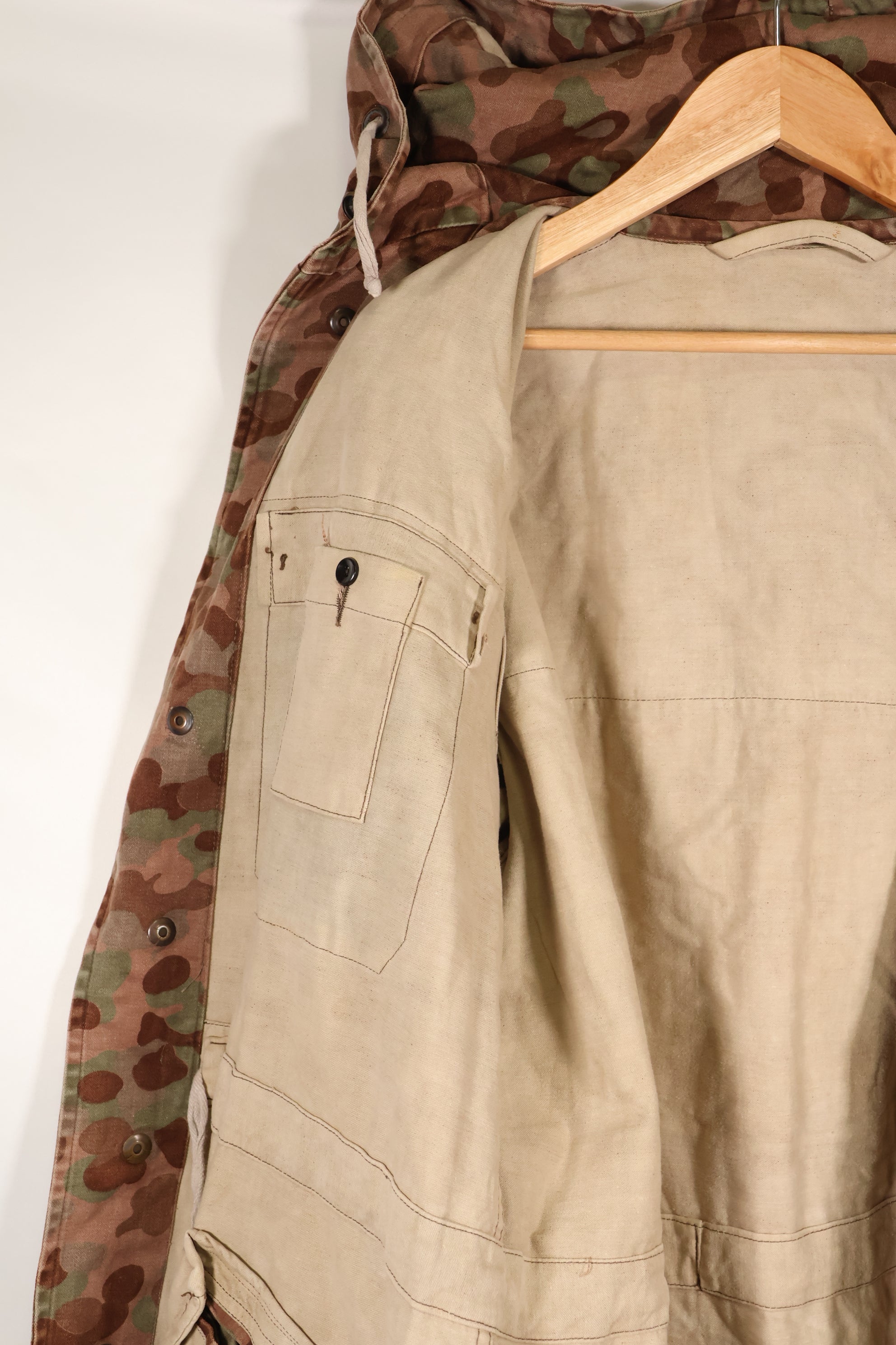 1960s–70s M57 Austrian Army P-Pattern Camouflage Hoodie, Used, Size C