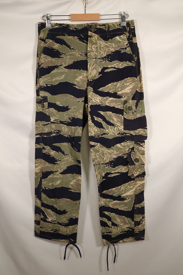 Real Okinawa Tiger Pattern Tiger Stripe Pants with alterations US Cut US-S Used