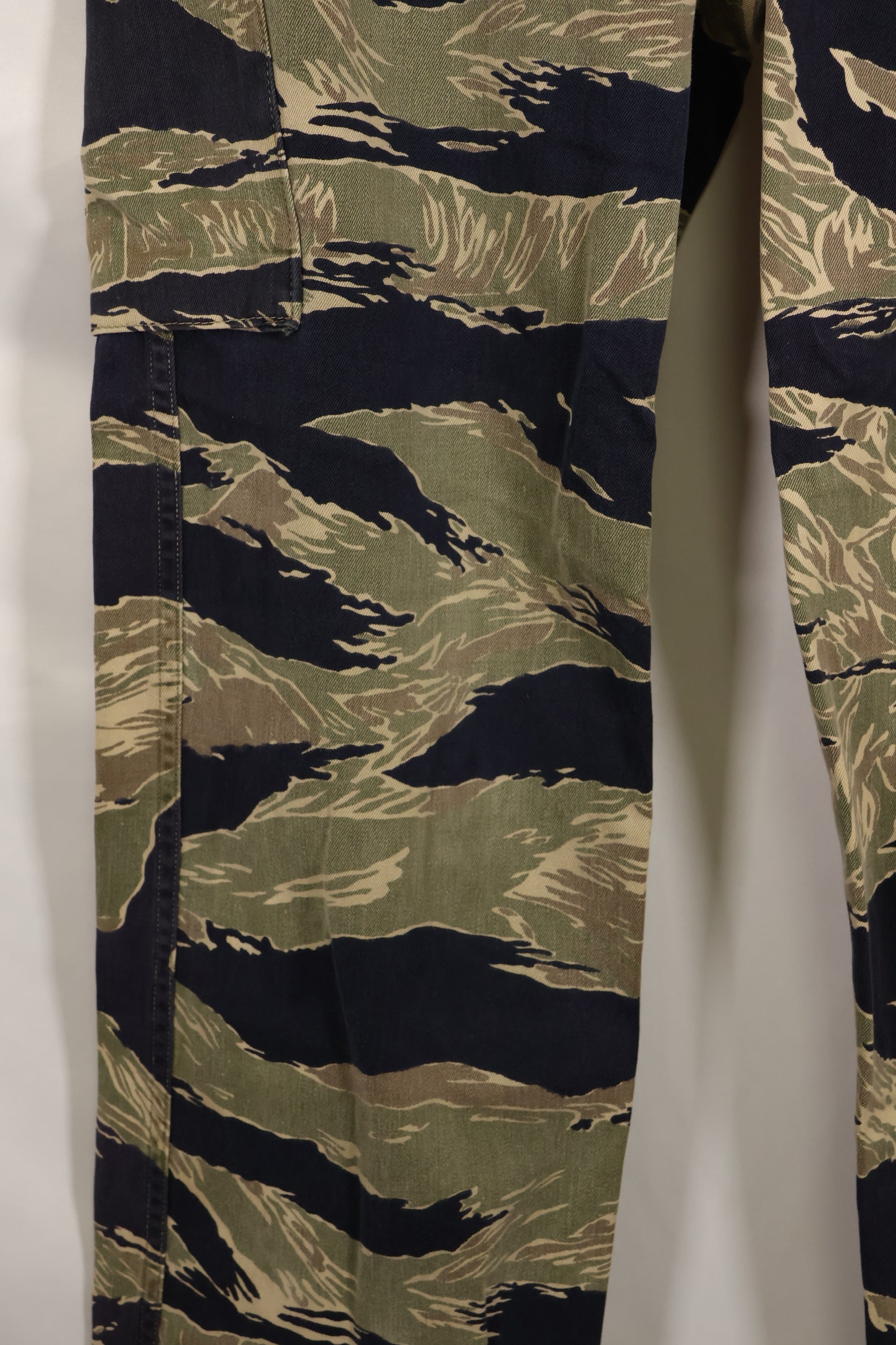 Real Okinawa Tiger Pattern Tiger Stripe Pants with alterations US Cut US-S Used