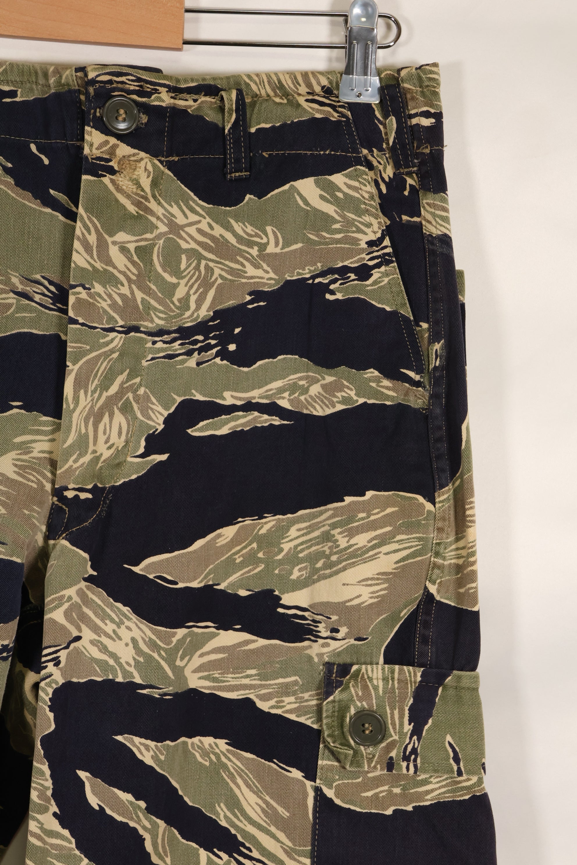 Real Okinawa Tiger Pattern Tiger Stripe Pants with alterations US Cut US-S Used