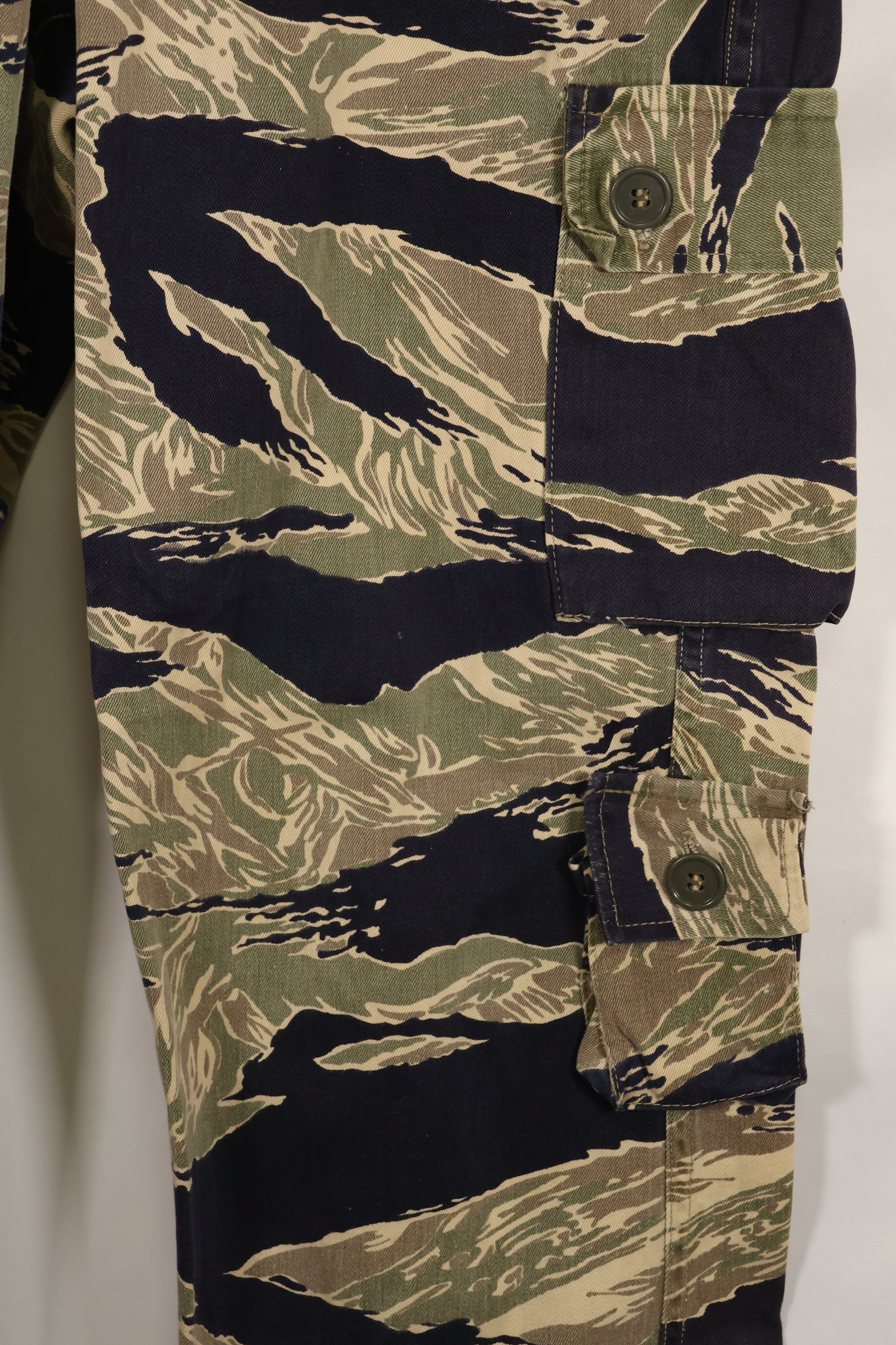 Real Okinawa Tiger Pattern Tiger Stripe Pants with alterations US Cut US-S Used