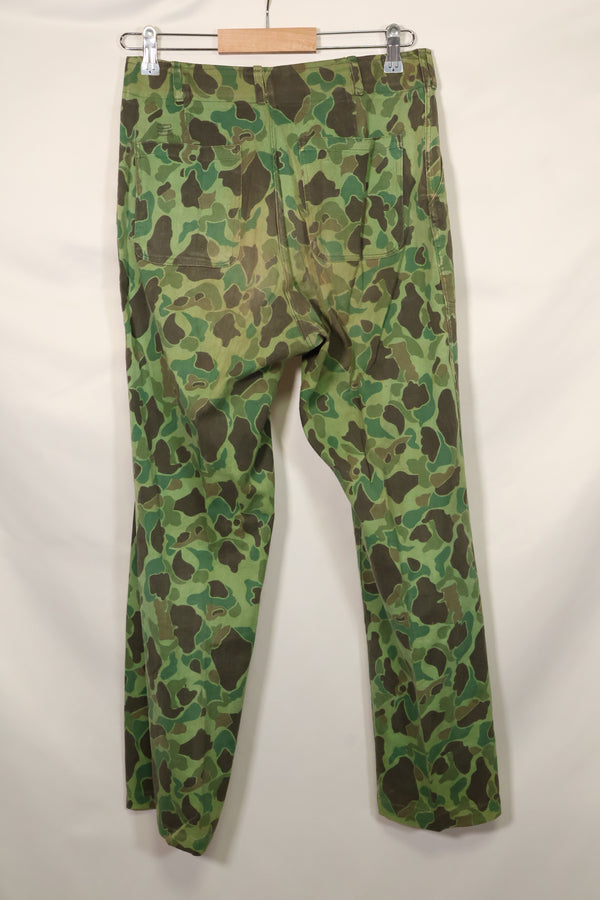 1960s-70s Korean Army Frogskin Camouflage Pants Baker Pants Cut Used B