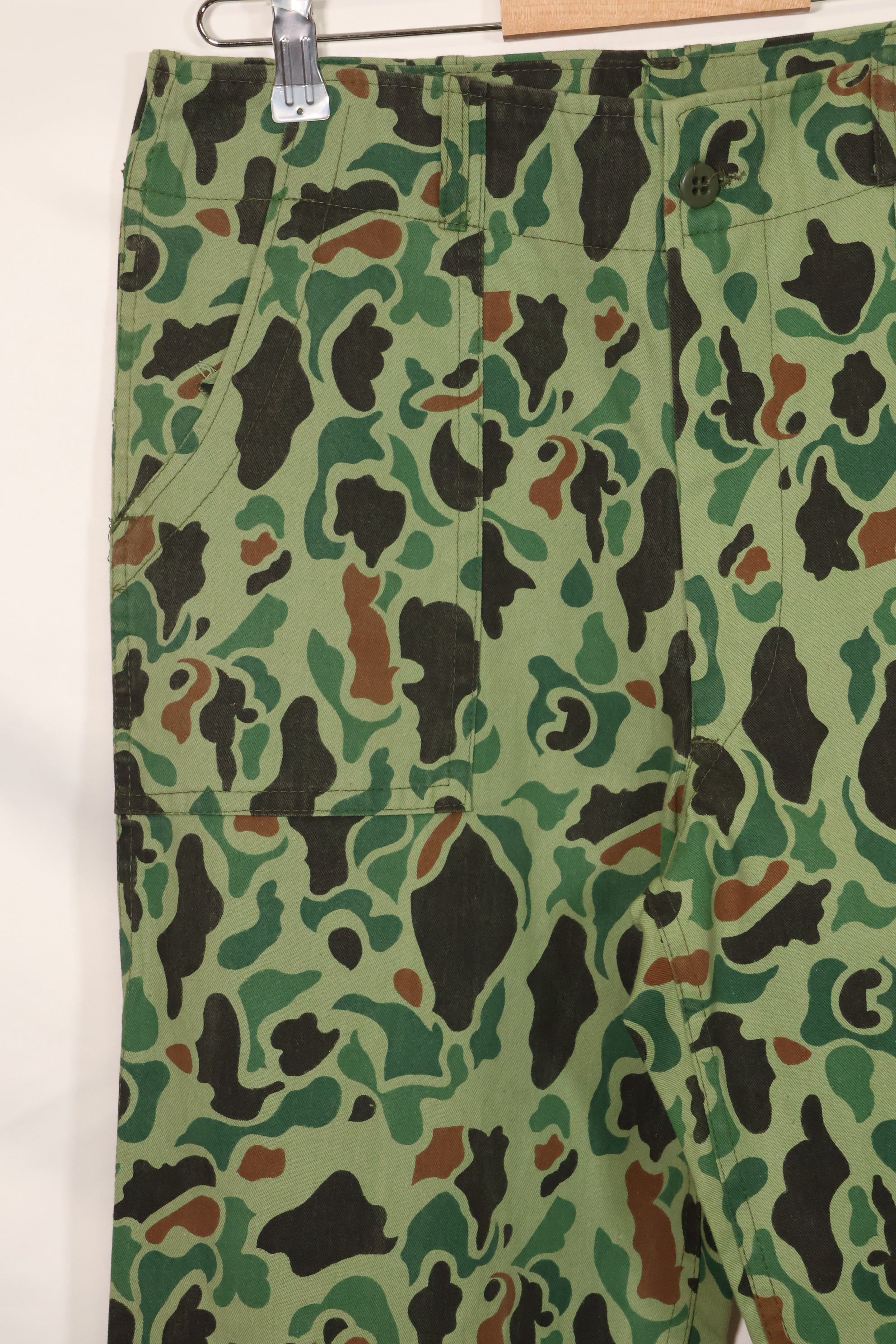 1960s-70s Korean military frogskin camouflage pants, baker pants cut, used C