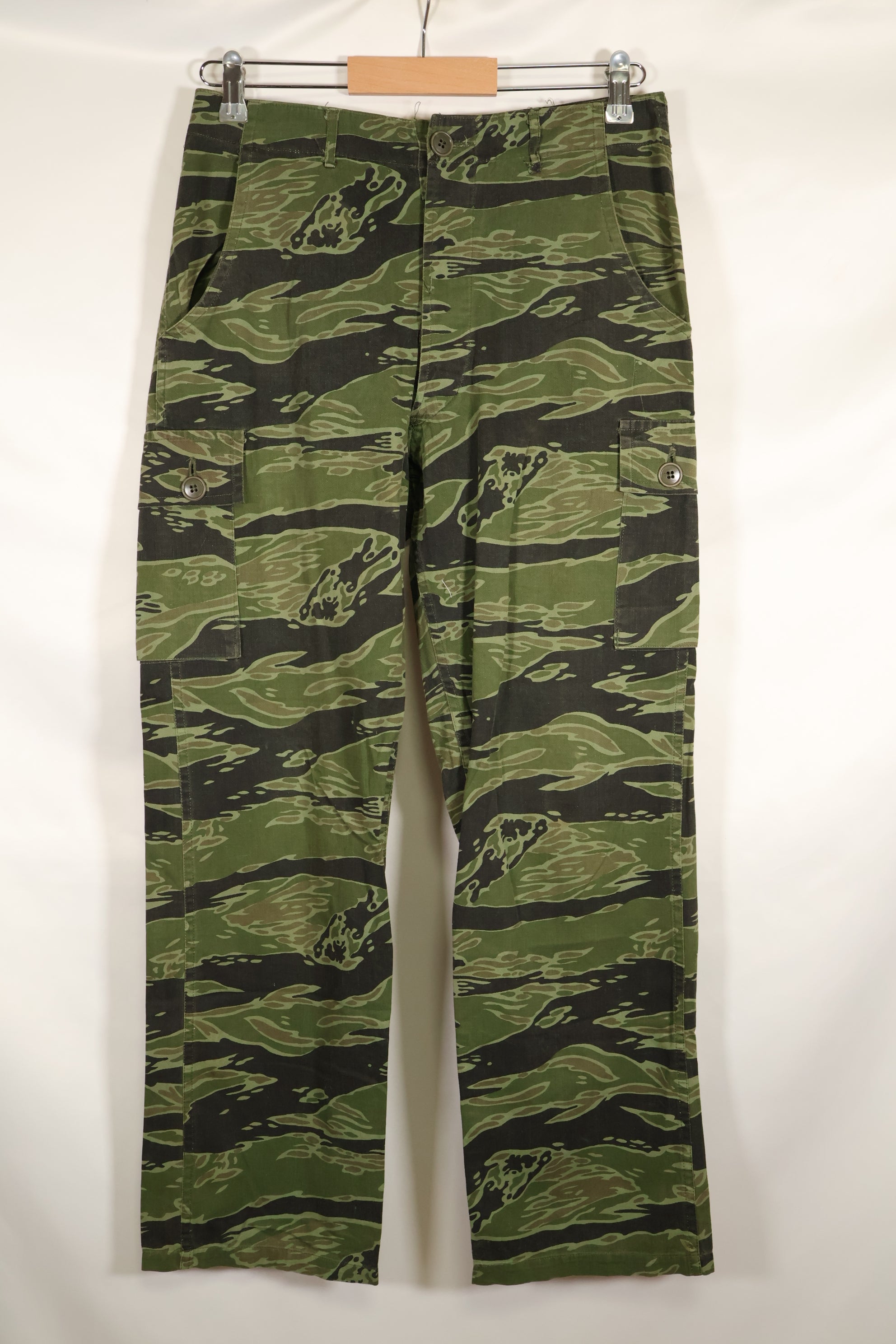 Real Late War Pattern US Size Tiger Stripe Shirt Dark Color Used