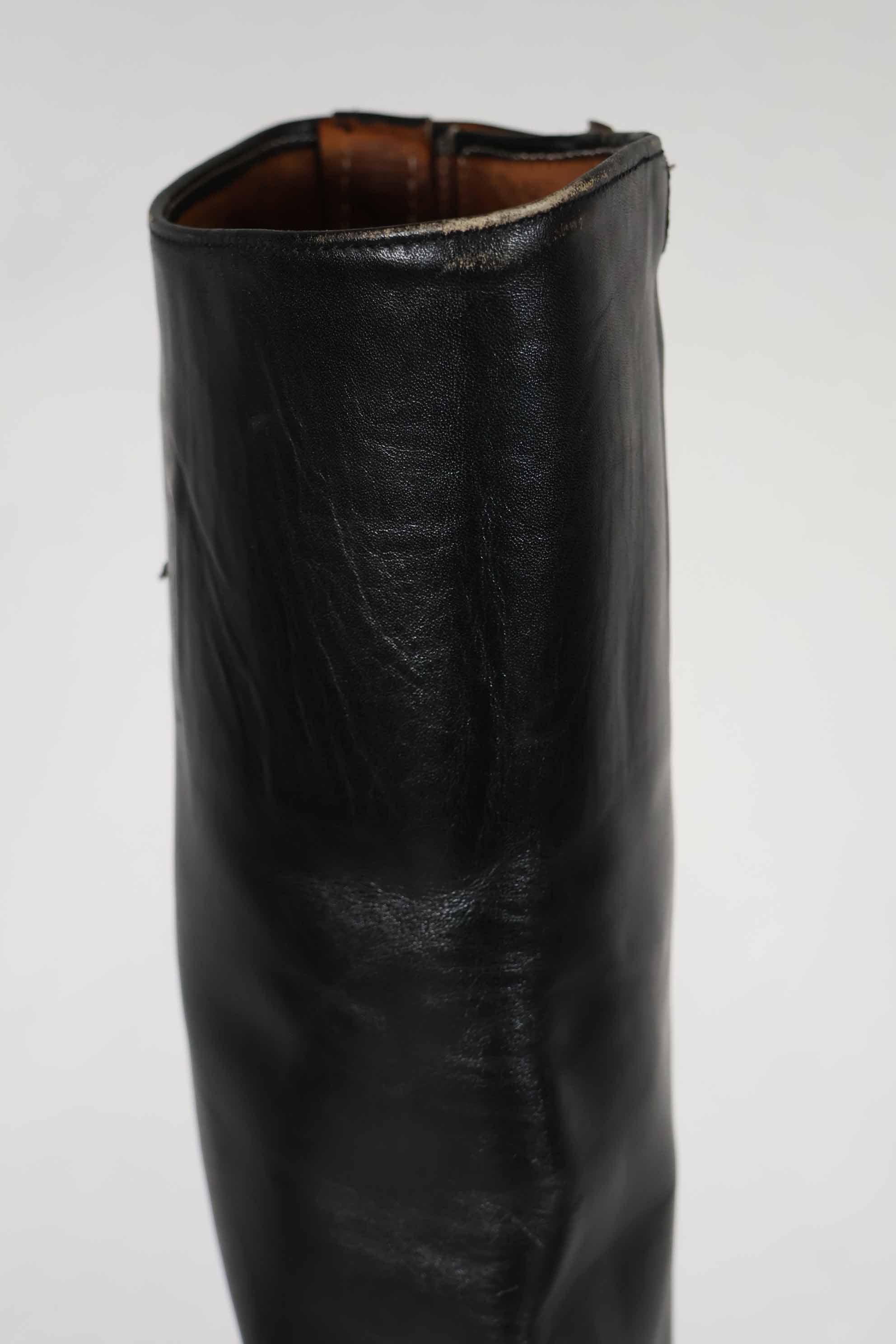 1960's West German Police Riding Boots, Scuffed, Used.