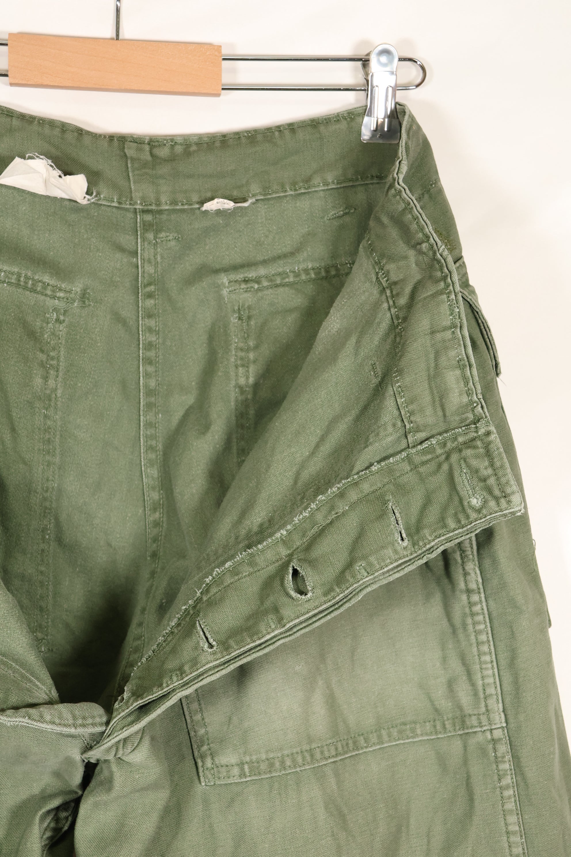 Mid-1960s, 36x31, U.S. Army, OG-107 Utility Pants, Type I, Used