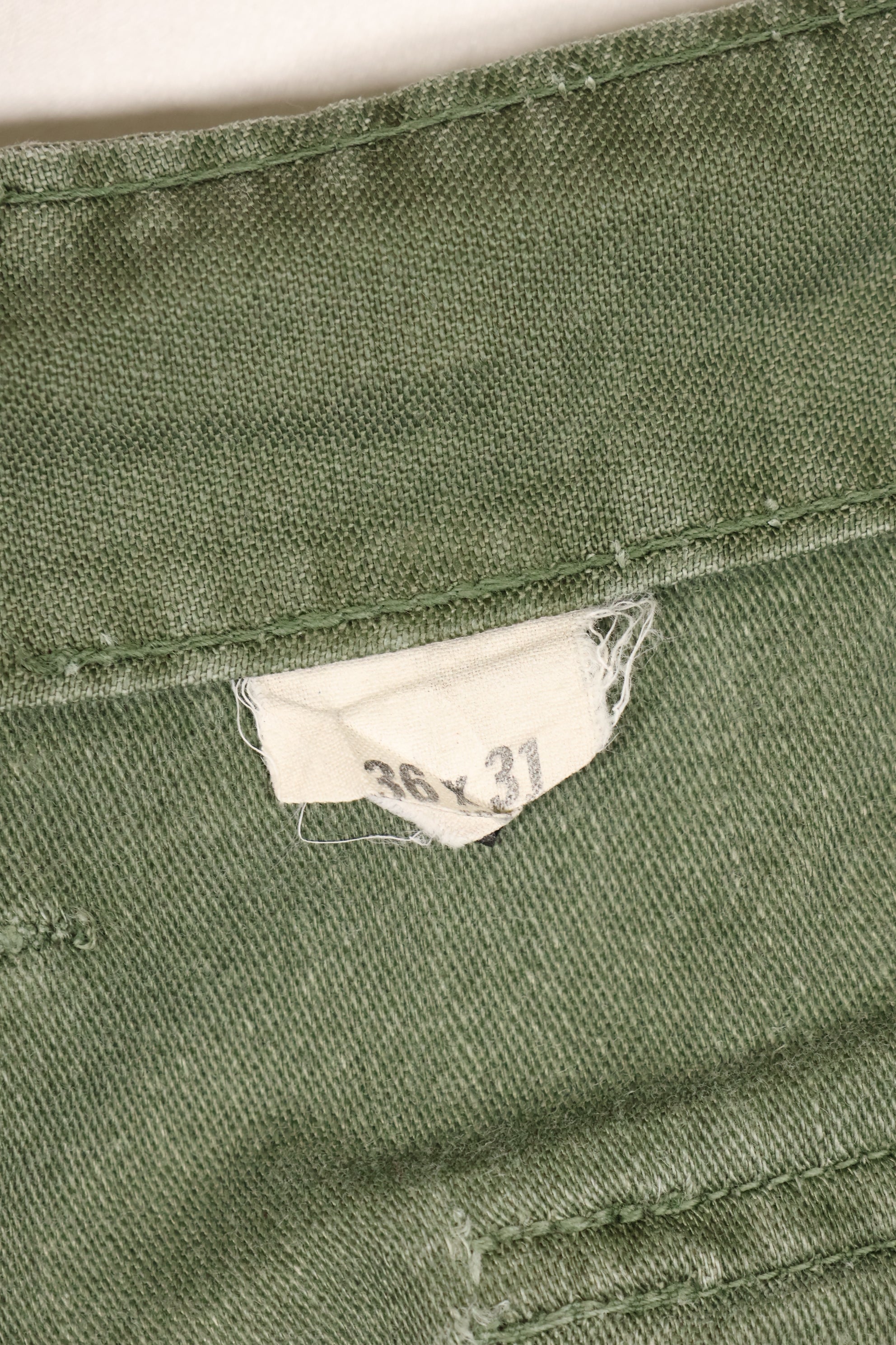 Mid-1960s, 36x31, U.S. Army, OG-107 Utility Pants, Type I, Used
