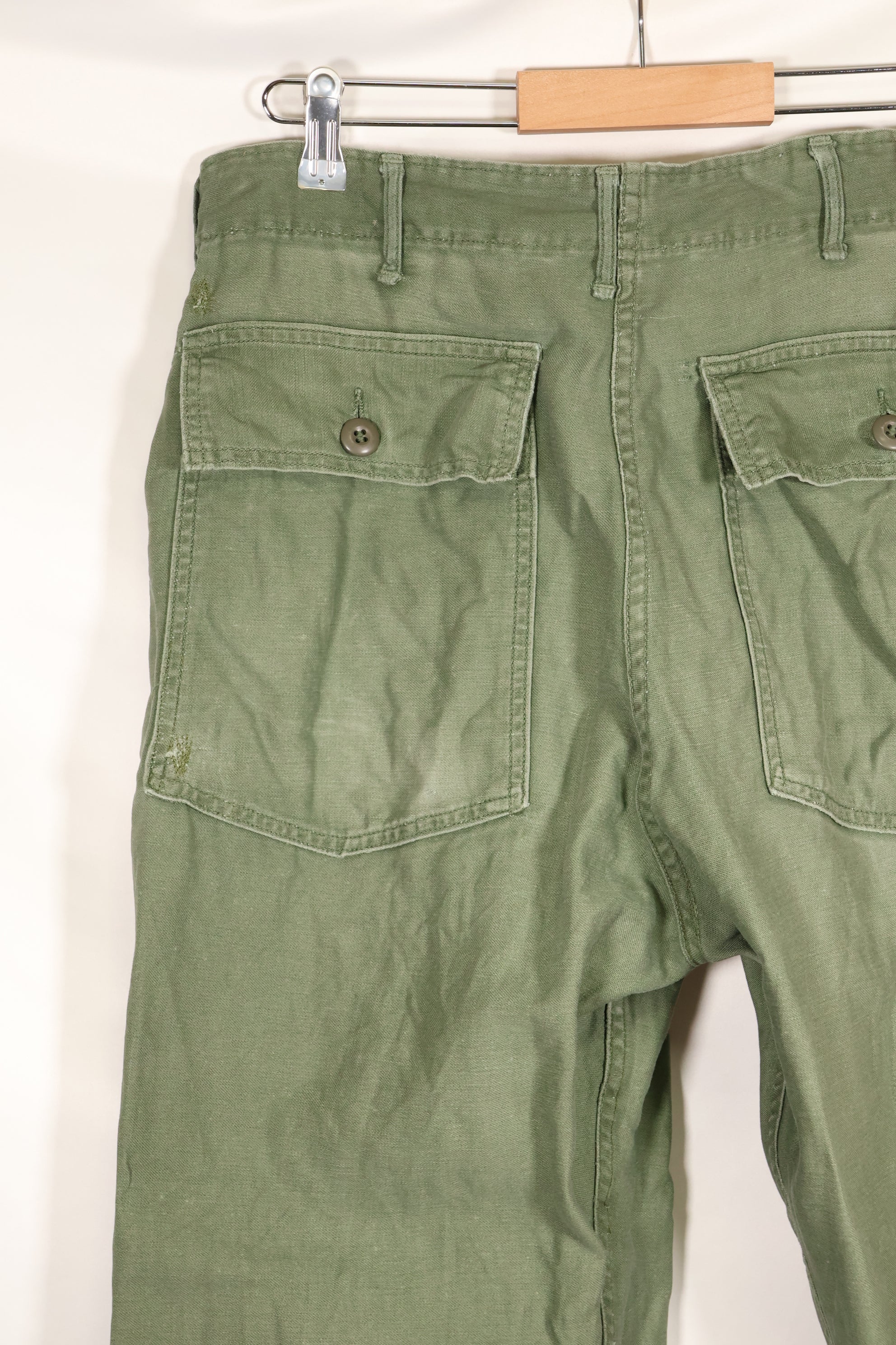 Mid-1960s, 36x31, U.S. Army, OG-107 Utility Pants, Type I, Used