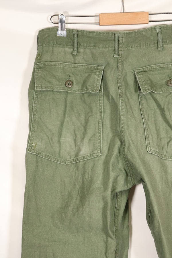 Mid-1960s, 36x31, U.S. Army, OG-107 Utility Pants, Type I, Used