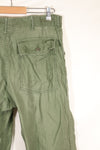 Mid-1960s, 36x31, U.S. Army, OG-107 Utility Pants, Type I, Used