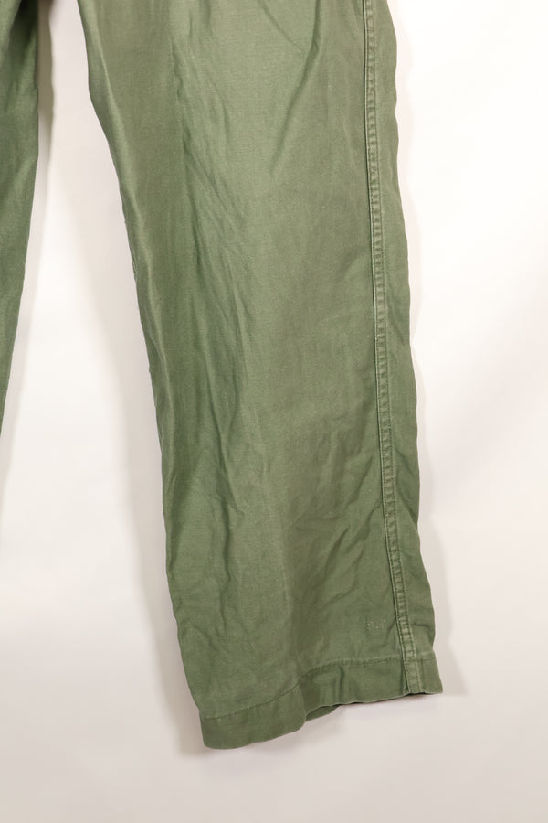Mid-1960s, 36x31, U.S. Army, OG-107 Utility Pants, Type I, Used
