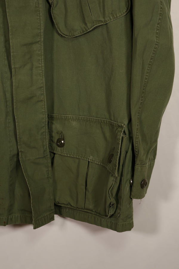 Real 1963-64 1st Model Jungle Fatigue Jacket, stains, holes.