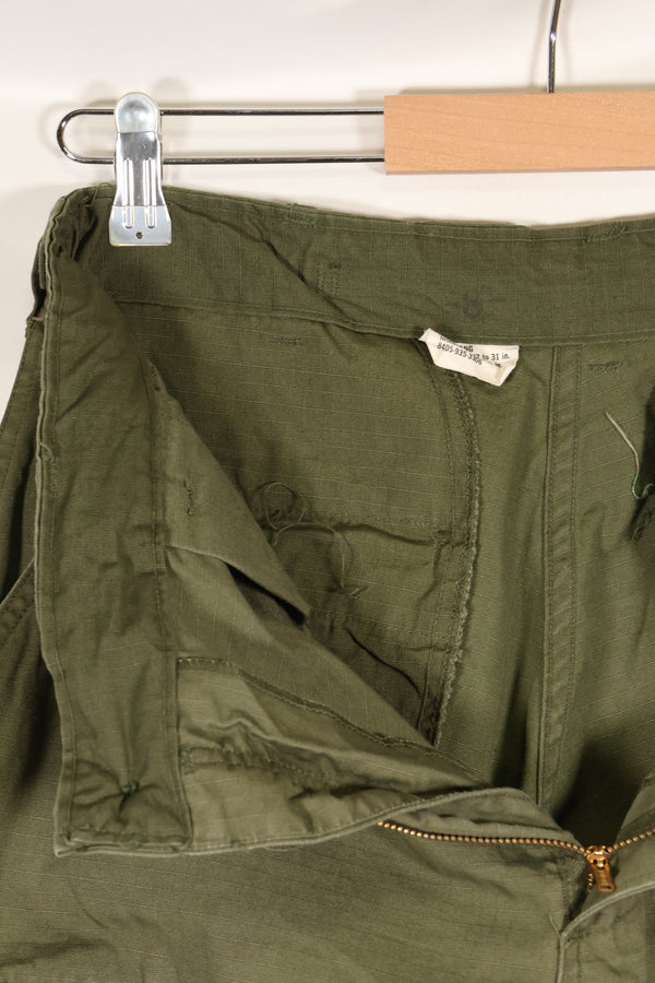 Estimated 1968–69 S-L 4th Model Jungle Fatigue Pants, Used, No Contract Tag