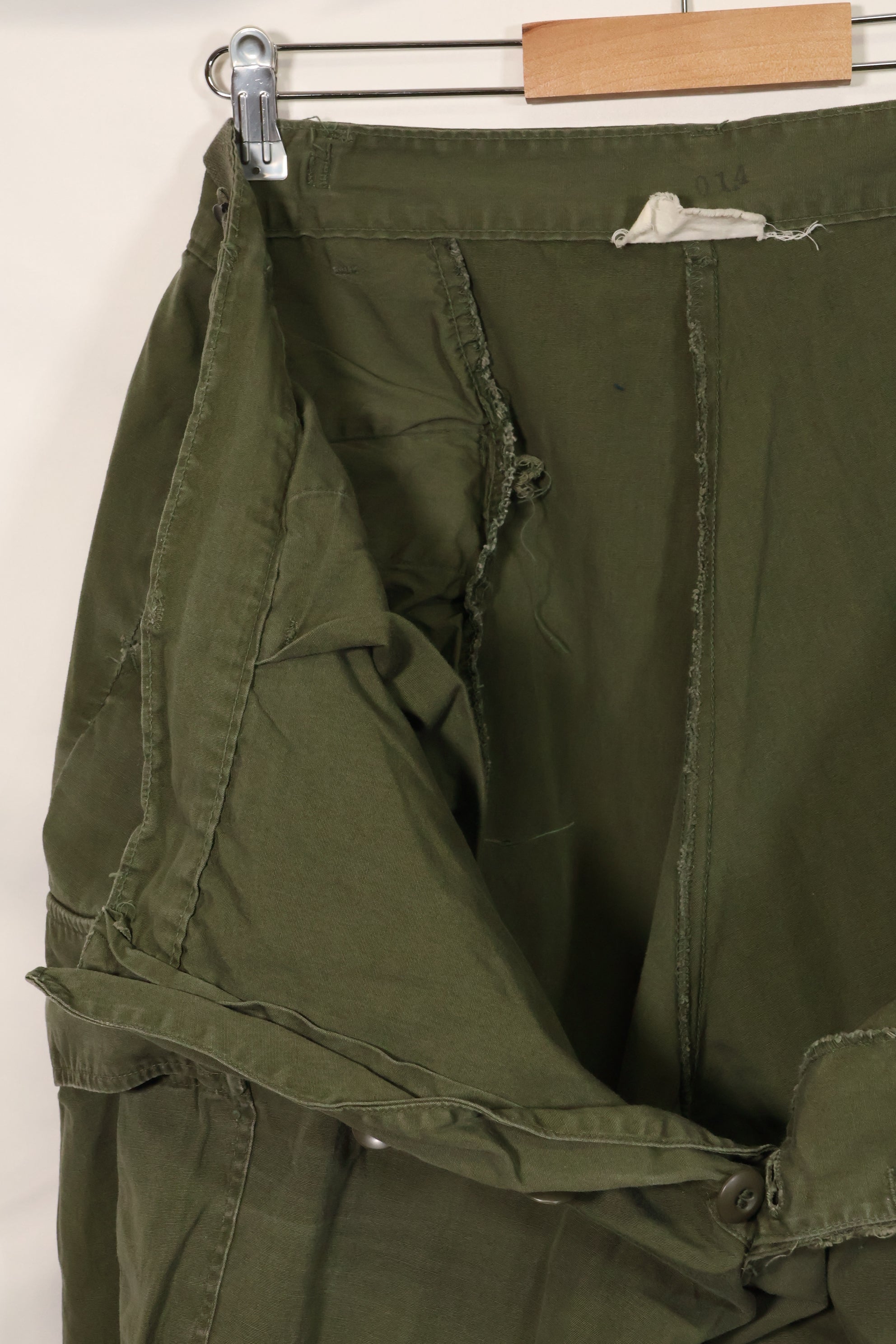 1967 Contract 3rd Model Non Ripstop Jungle Fatigue Pants Size Tag Unreadable Used