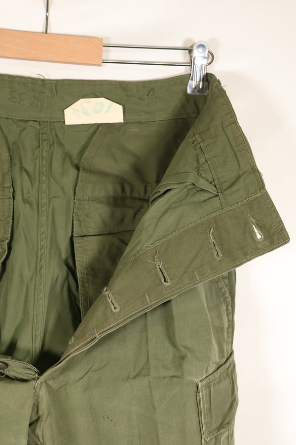 Estimated circa 1967 | S-L | 3rd Model Non-Ripstop Jungle Fatigue Pants | Faded | Used