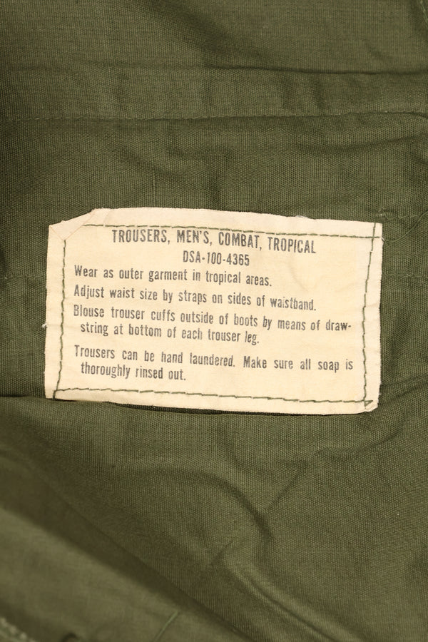 Estimated circa 1967 | S-L | 3rd Model Non-Ripstop Jungle Fatigue Pants | Faded | Used